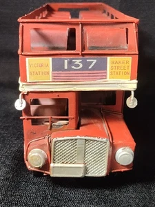 Red Tin London Bus – Routemaster Model | Collectible Double-Decker Decor - Picture 1 of 11