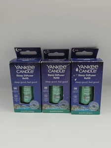 Yankee Candle Sleep Diffuser Refill Peaceful Dreams Lot of 3 New - Picture 1 of 2