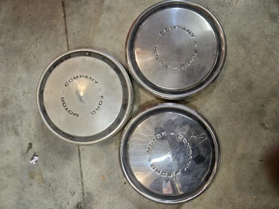 批量 3 件 1968 - 1985 福特 F150 F100 Van Mustang Torino 轮毂盖 贫困狗盘 — 第 1/4 张图片