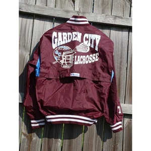 Chaqueta cortavientos de lacrosse Boathouse Garden City de colección - granate talla M hecha en EE. UU. - Imagen 1 de 8