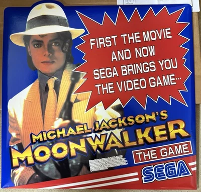 SEGA Michael Jackson’s Moonwalker Original Factory Arcade Promo Cabinet Poster - Image 1 of 4