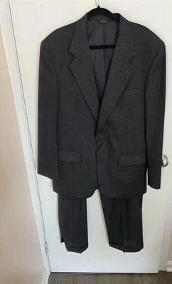 Traje BILL BLASS Lana Gris Talla 44L Chaqueta 34Wx31L Profesional Oficina Ejecutiva  Foto 1 de 4