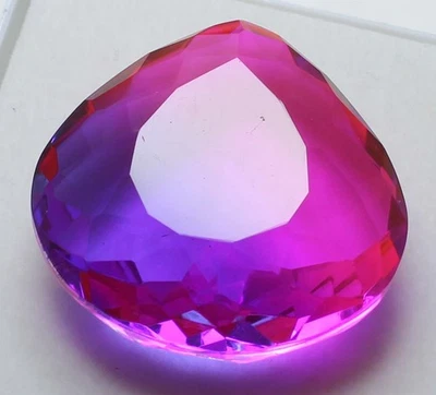 72 Ct Good Looking Pear Shape Dublet Bi-Multicolor Tourmaline Loose Gemstone - Image 1 of 4