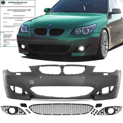 ABS Sport Evo Stoßstange schwarz PDC 03-07 passt für BMW E60 E61 außer M5 ABE* - Bild 1 von 4