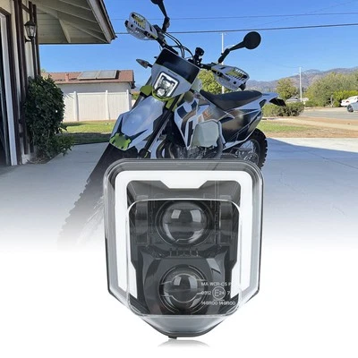 LED Headlight For Husqvarna FE250 FE350 FE450 FE501 FE501S FE701SM TE150 Enduro - Image 1 of 4