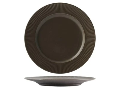 6 Piatti in stoneware/gres Quebec Marron Piani 27 H&H - Immagine 1 di 3