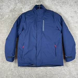 Vineyard Vines Performance Winter Jacket Mens M Blue Duck Down Hooded Coat - Picture 1 of 15
