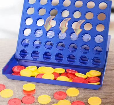 Mini 4 in a Row Game – Travel Size Connect Strategy Toy for Kids & Family, UK - Image 1 of 3