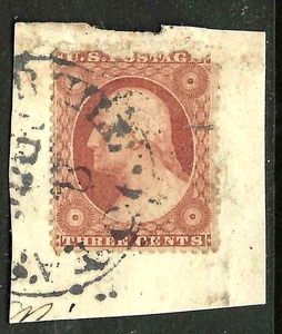 Sc #26 On Piece Town Cancel 3 Cent Washington 1857-61 US 62B14 - Picture 1 of 2