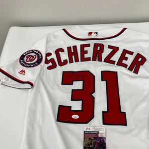 Max Scherzer Signed Authentic Majestic Washington Nationals Jersey JSA COA - Picture 1 of 11