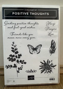 Juego de sellos de montaje de goma Stampin Up Positive Thoughts - Imagen 1 de 3