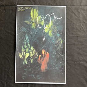 Póster de aviario firmado de Julia Holter con prueba (autógrafo de música NO vinilo / CD) - Imagen 1 de 7