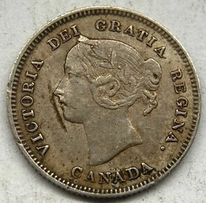 Canada 1901 5 Cents Silver Coin - Very Fine + - Picture 1 of 2