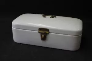 alter Emaille Brotkasten Email Brotdose Art Deco Küche - Bild 1 von 23