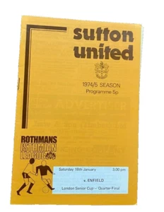 SUTTON UNITED V ENFIELD - LONDRA SENIOR CUP QUARTO DI FINALE - 4/2/1975 - Foto 1 di 1