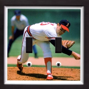 NOLAN RYAN DOUBLE LIGHT SWITCH PLATE CALIFORNIA ANGELS - Picture 1 of 1