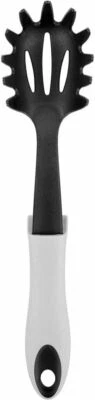 Chef Aid Spaghetti Spoon With Rest And Grip Handle Nylon Kitchenware Black White - Image 1 of 4