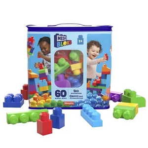 Mega Bloks Bolsa clásica con 60 Bloques de construcción, Juguetes bebés 1 año (M - Imagen 1 de 9