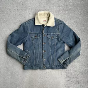 LEVI´S Herren Vintage Jacke Jeansjacke 16/S Teddy Fell Sherpa 18015 Blau Denim - Bild 1 von 10