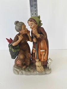 Figura de porcelana Lefton Geo Z Lefton de chismes mujeres gato - Imagen 1 de 11