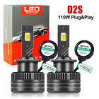 2x D2S D2R LED Headlight Kit Bulbs 110W 30000LM 6000K White HID Conversion Lamp