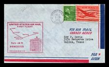 DR JIM STAMPS US COVER FIRST FLIGHT AIR MAIL AM 94 ROCHESTER MASSACHUSETTS