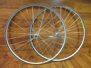 VINTAGE MAVIC MACH 2 32H TNT ULTIMATE TITANIUM 10 SPEED 700C TUBULAR WHEEL SET - Picture 1 of 12