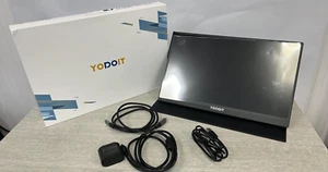 Monitor portatile Yodoit 15,6" display con porta USB tipo C, monitor cover intelligente