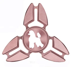 Fidget Spinner Tri-Spinner Aluminum Metal Poodle - Picture 1 of 4