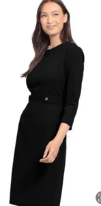 LONDON TIMES DRESS/NEW WITH TAG/RETAIL$129/SIZE 4/LENGTH 38”/BLACK - Picture 1 of 3