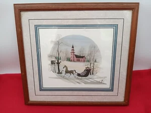 Limited Edition 930/1424 "Cherished Eve" P. Buckley Moss Lithograph Hand Signed - Picture 1 of 3