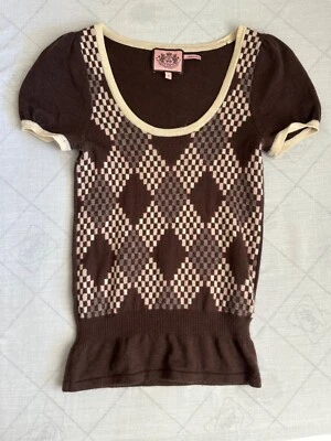 Редкий JUICY COUTURE кашемир свитер в шоколаде - маленький - отличный винтажный conditi - Изображение 1 из 3