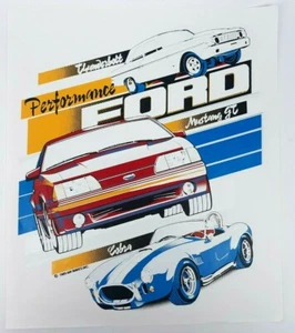 Lote de 4 CAMISA FORD COBRA MUSTANG 1989 de colección hierro en transferencia de calor 13,5x15 - Imagen 1 de 3
