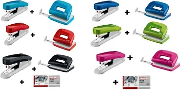 NOVUS Bürolocher und Heftgerät Set Locher und Tacker Hefter DIN A4 Locher Büroset