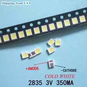 100PCS 1210 3528 2835 3V Cool White for LED TV Backlight Strip Bar,Repair TV - Picture 1 of 4