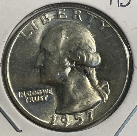 1957-D George Washington Quarter - BU - Great Looking Coin - P10-3 Cover