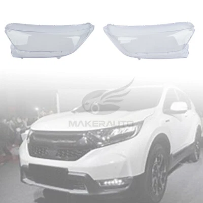 Pair Left + Right Front Headlight Lens Cover Shell For Honda CR-V 2017-2022 - Image 1 of 4