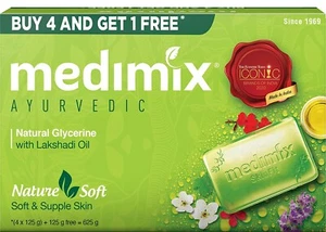 Medimix Ayurvedischer Naturglycerin Baderiegel, 125 g (4 + 1 Angebotspackung) - Bild 1 von 4