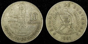 GUATEMALA Copper-Nickel 1983 10 Centavos Guatemala City Mint KM# 277.4 (24 636) - Picture 1 of 3