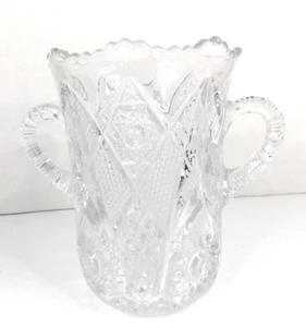 Vintage Celery Vase Spooner Clear Glass Handles - Picture 1 of 5