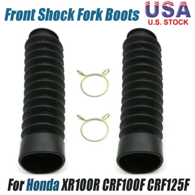 2X Cubierta antipolvo amortiguador horquilla botas delanteras para Honda XR100R CRF100F CRF125F Foto 1 de 4