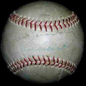 Hank Greenberg Dizzy Dean Joe Cronin Ford Frick Signed Auto Baseball JSA LOA! - Picture 1 of 6