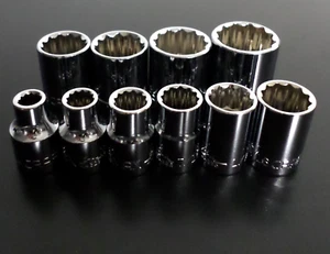 NEU Craftsman 3/8" 10-teiliges Steckschlüsselsatz, 1/4-13/16" 12pt SAE, Standard/flach, 10 Stck. - Bild 1 von 2