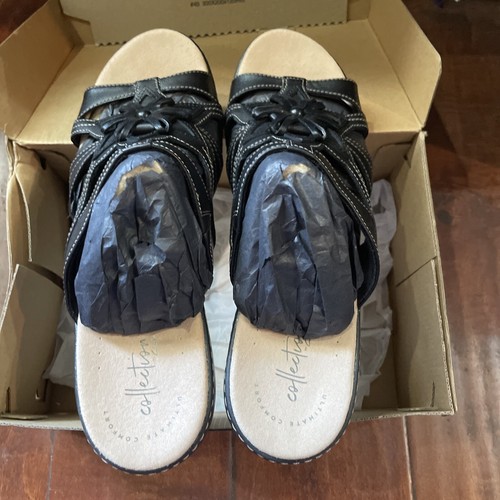 Sandalo donna Clarks Delana Venna in pelle nera 11M 26133027