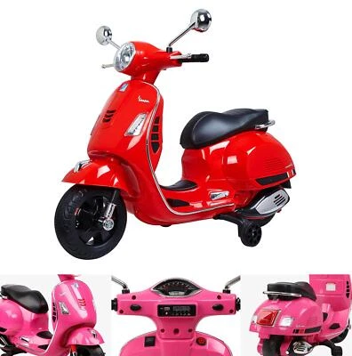 Vespa GTS Maxi Licensed 12V Battery Electric Motorbike Kids Ride on Motorcycle - Image 1 of 4