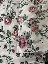Vtg Springs Queen Flat & Fitted Sheets Cabbage Roses READ Cottage Core REPAIR