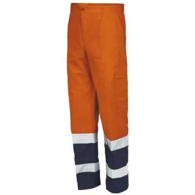 Pantalone da Lavoro Arancio/Blu Alta Visibilità Classe 2 Tg M-L-XL - Immagine 1 di 2