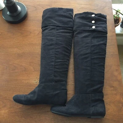 Kensiegirl Over The Knee High Tall Microfiber Tall Snap Boots Size 6 - Image 1 of 4
