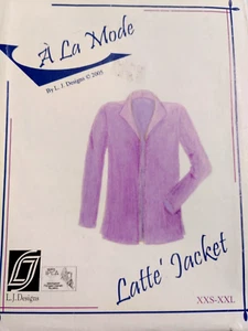Latte Jacket XXS-XXL Sewing Pattern A La Mode L.J Designs Dressy Open Front UC - Picture 1 of 8