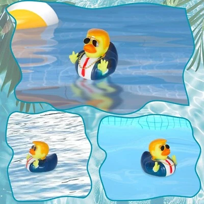 Mercadoria de borracha pato Trump brinquedo banho bebê carro decoração festa favores - Imagem 1 de 4